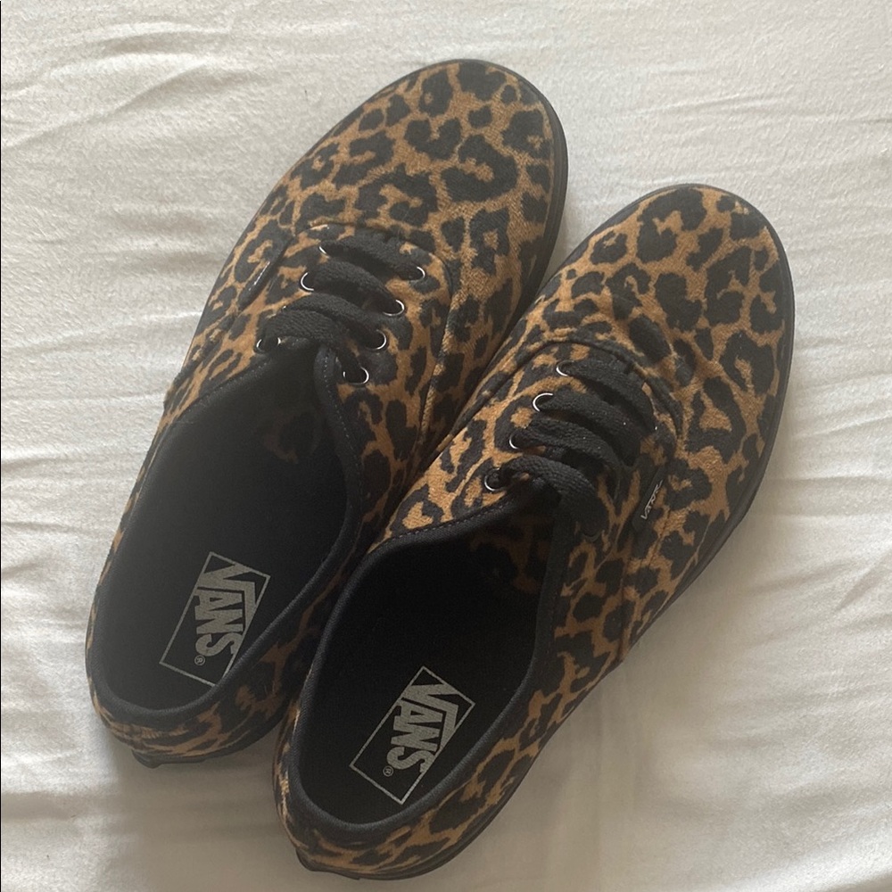 Vans Leopard Print Slip Ons